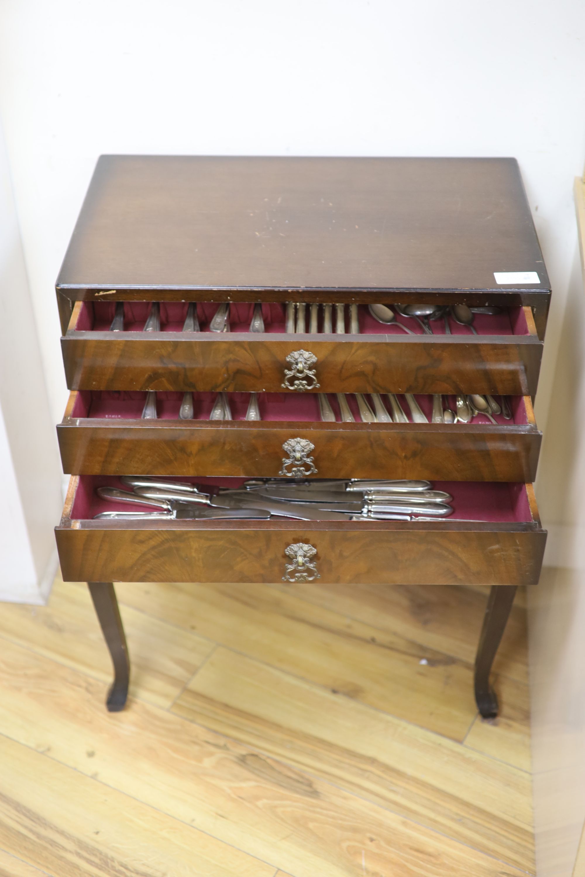 A canteen of modern silver cutlery for eight, Viners Ltd, Sheffield, 1958/9 1960,